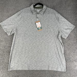G.H. Bass & Co. Shirt Adult 2XL XXL Gray Casual Outdoor Golf Polo Mens NWT